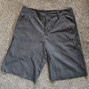 Oakley Dark Grey Patterned Unlined Board Shorts
